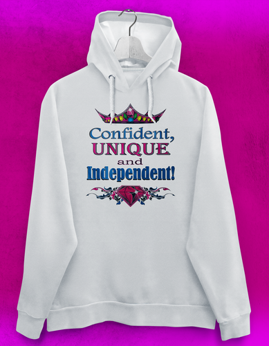 A.7  'Confident, Unique and Independent' Women's Hoodie