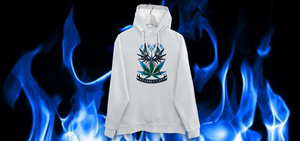 WH9j 'Stash Clips Blue Leaf' Women's Hoodie