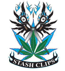 WH9j 'Stash Clips Blue Leaf' Women's Hoodie